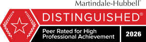 Martindale-Hubbell | Distinguished | Peer Rated for High Professional Achievement | 2026